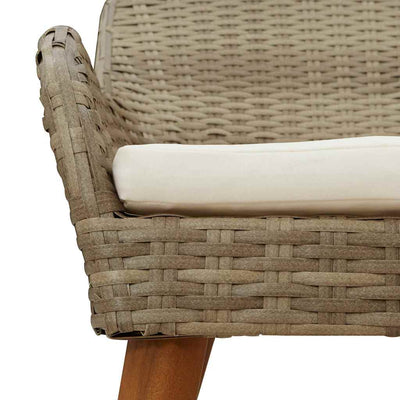 Beige puutarhan tuoli Opreo 55x62.5x82cm (2 pcs polyrottinki)