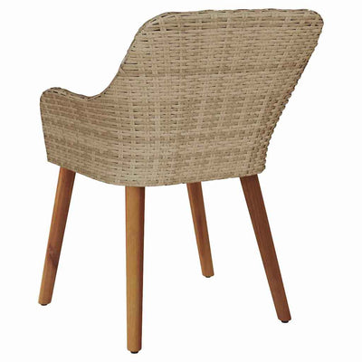Beige puutarhan tuoli Opreo 55x62.5x82cm (2 pcs polyrottinki)