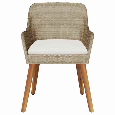 Beige puutarhan tuoli Opreo 55x62.5x82cm (2 pcs polyrottinki)