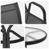 Puutarhan Bistro Set 3 pcs Musta Teräs