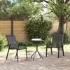Puutarhan Bistro Set 3 pcs Musta Teräs