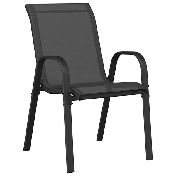 Puutarhan Bistro Set 3 pcs Musta Teräs