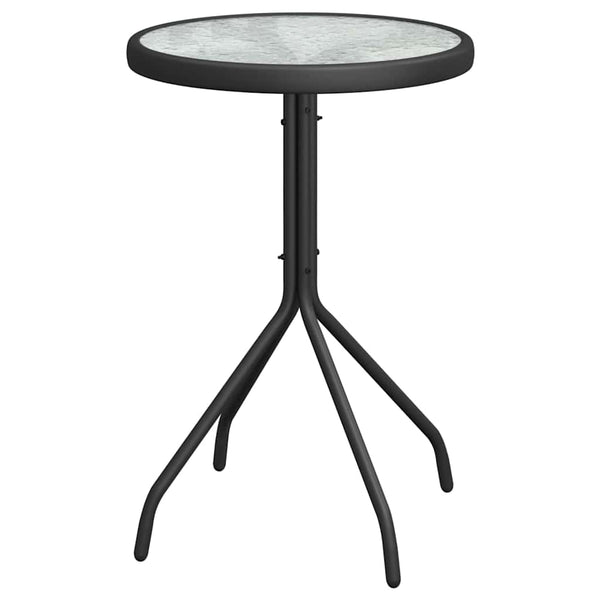 Puutarhan Bistro Set 3 pcs Musta Teräs