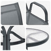 Puutarhan Bistro Set 3 pcs Harmaa Teräs