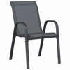 Puutarhan Bistro Set 3 pcs Harmaa Teräs