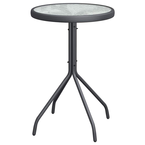 Puutarhan Bistro Set 3 pcs Harmaa Teräs