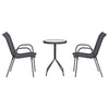 Puutarhan Bistro Set 3 pcs Harmaa Teräs