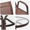 Puutarhan Bistro Set 3 pcs Ruskea Teräs