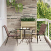 Puutarhan Bistro Set 3 pcs Ruskea Teräs