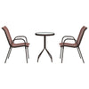 Puutarhan Bistro Set 3 pcs Ruskea Teräs
