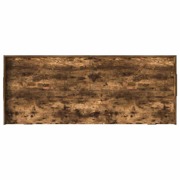 Sängyn runko päätyllä Savupähkinä 100 x 200 cm Tekninen puu