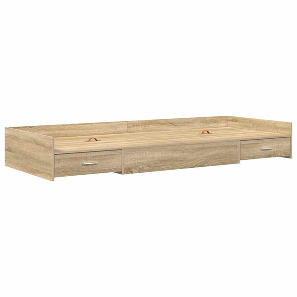 Sängyn runko päätyllä Sonoman tammi 80 x 200 cm Tekninen puu