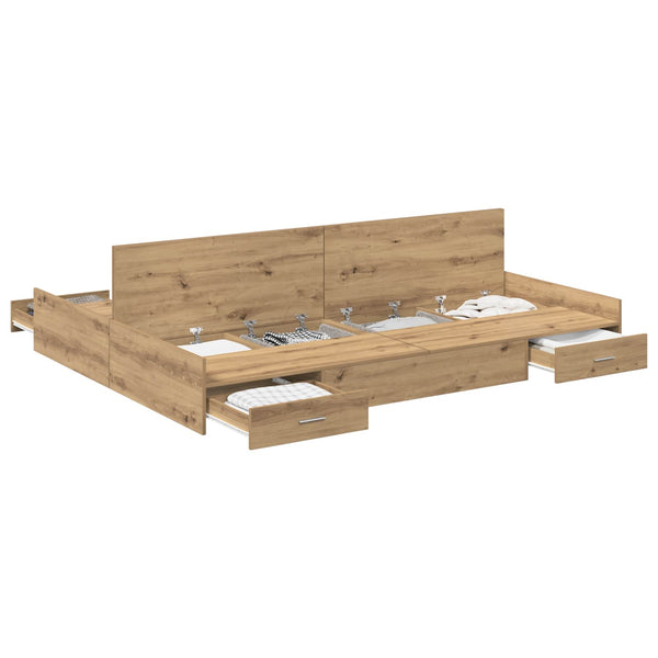 Säilytystilallinen sängynrunko Artisan tammi 5FT King Size