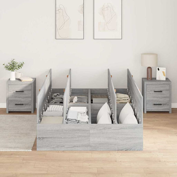 Säilytystilallinen sängynrunko Harmaa Sonoma 4FT Small Double
