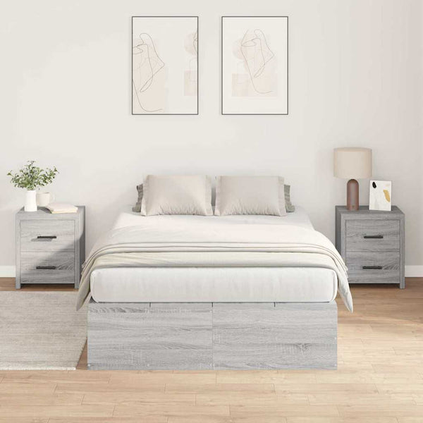 Säilytystilallinen sängynrunko Harmaa Sonoma 4FT Small Double