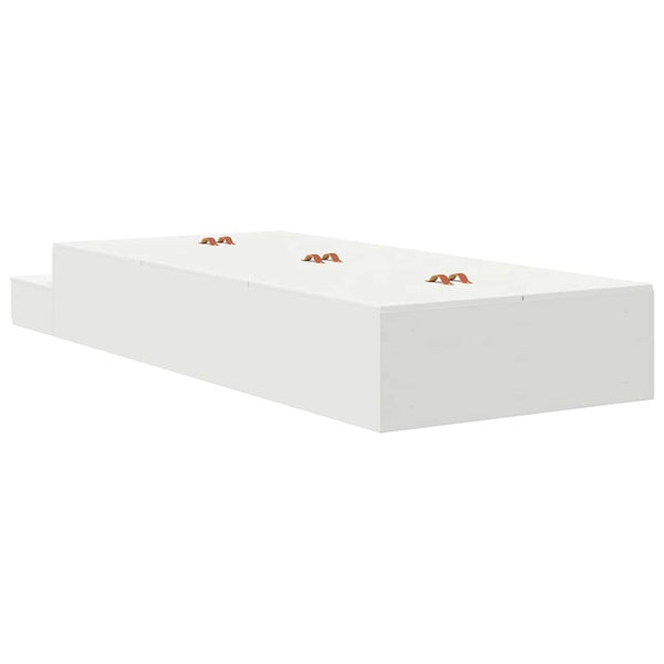 Säilytystilallinen sängynrunko Valkoinen 100 cm Tekninen puu