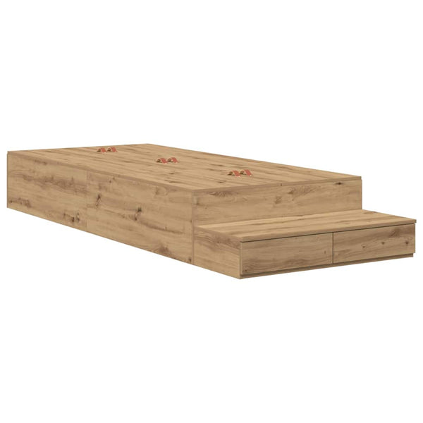 Säilytystilallinen sängynrunko ovella Artisan tammi 100 cm
