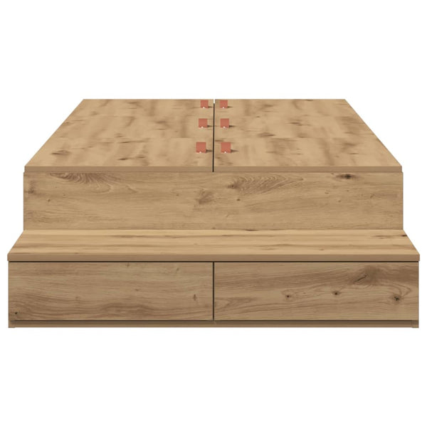 Säilytystilallinen sängynrunko ovella Artisan tammi 100 cm