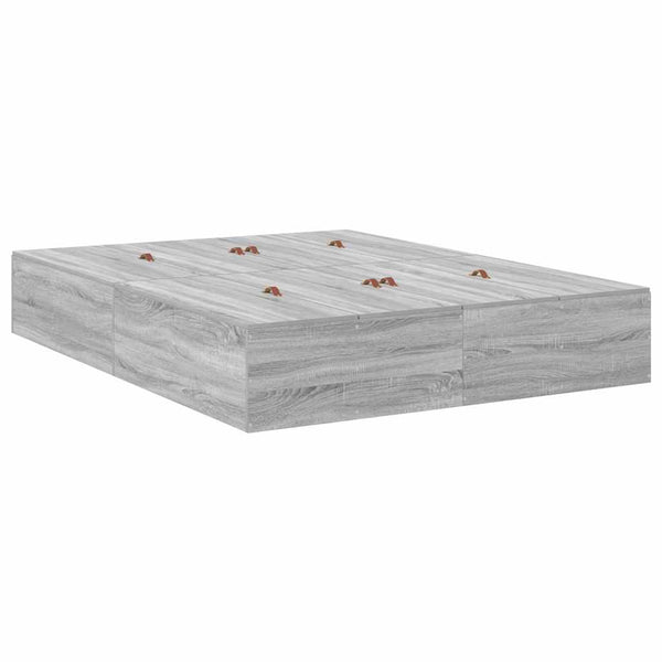 Säilytystilallinen sängynrunko ovella Harmaa Sonoma 135 cm