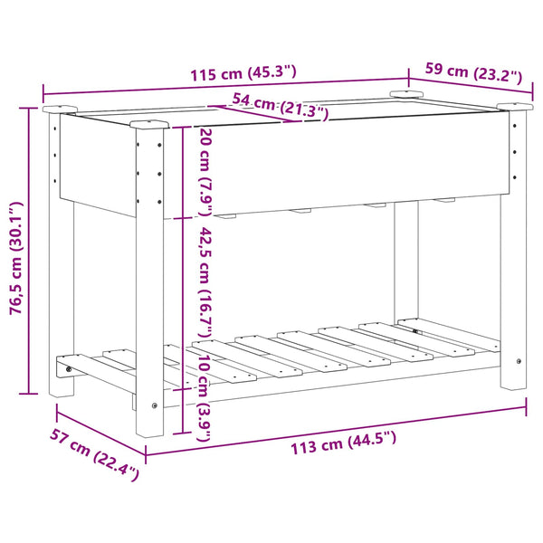 Puutarha ruukku Beige 115 x 59 x 76,5 cm Säteisen kuusipuu