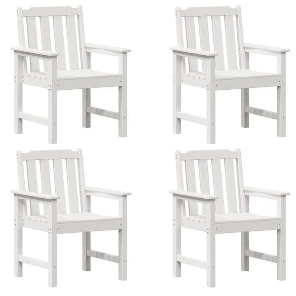 Valkoinen puutarharyhmä hyvää tuolia Siminel 65.5x55.5x88cm (4 pcs)