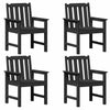 Musta puutarharyhmä hyvää tuolia Gherasin 65.5x55.5x88cm (4 pcs)