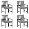 Vaaleanharmaa puutarharyhmä hyvää tuolia tyynyllä Josef 4 pcs