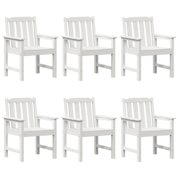 Valkoinen puutarharyhmä hyvää tuolia Xavier 65.5x55.5x88cm (6 pcs)