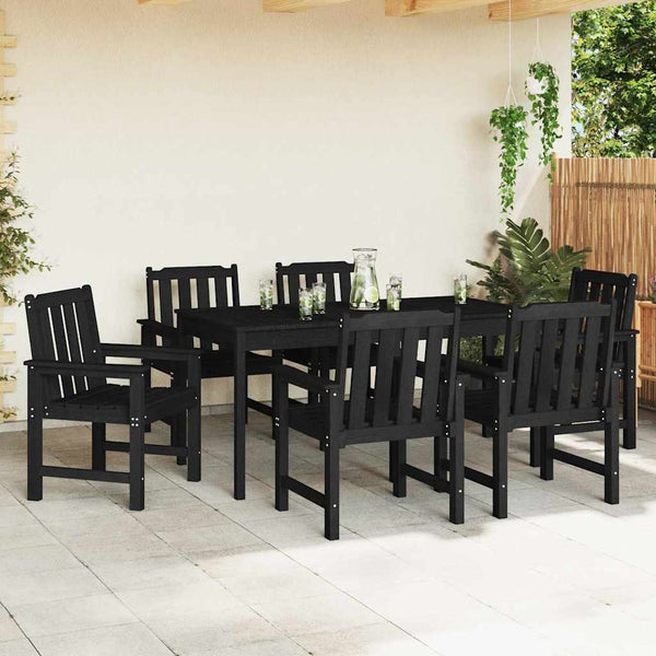 Musta puutarharyhmä hyvää tuolia Nicio 65.5x55.5x88cm (6 pcs)