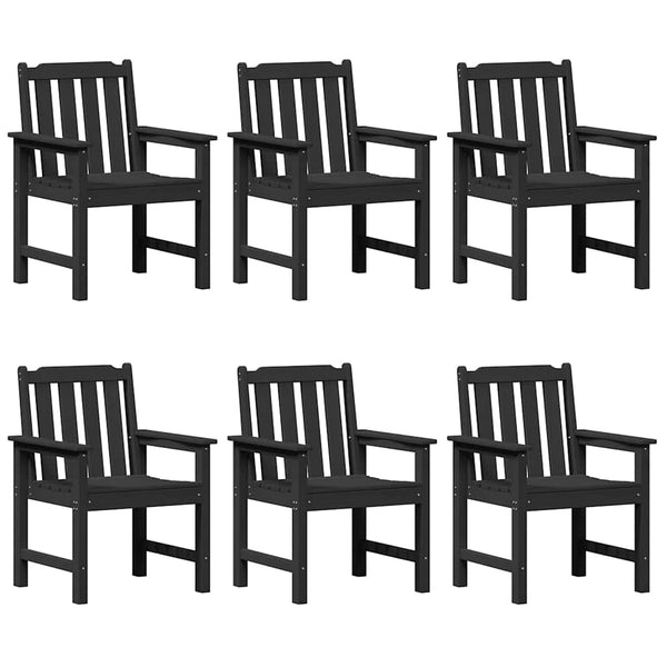Musta puutarharyhmä hyvää tuolia Nicio 65.5x55.5x88cm (6 pcs)