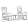 Keinutuoli 3 pcs Valkoinen Polyeteeni