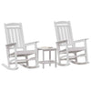 Keinutuoli 3 pcs Valkoinen Polyeteeni