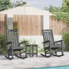 Keinutuoli 3 pcs Vaaleanharmaa Polyeteeni