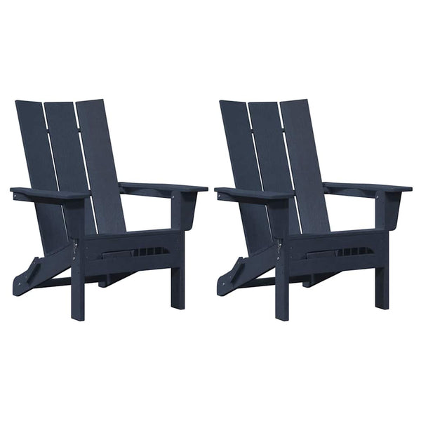 Puutarhan loungahuonekalut 2 pcs Laivastonsininen