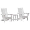 Puutarhan Tuoli 3 pcs Valkoinen 80.5 x 74.5 x 92 cm Polyeteeni