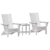 Puutarhan Tuoli 3 pcs Valkoinen 80.5 x 74.5 x 92 cm Polyeteeni