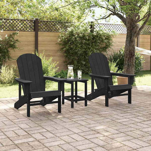 Puutarhan Tuoli 2 pcs Musta 82 x 74 x 92 cm Polyeteeni