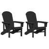 Puutarhan Tuoli 2 pcs Musta 82 x 74 x 92 cm Polyeteeni