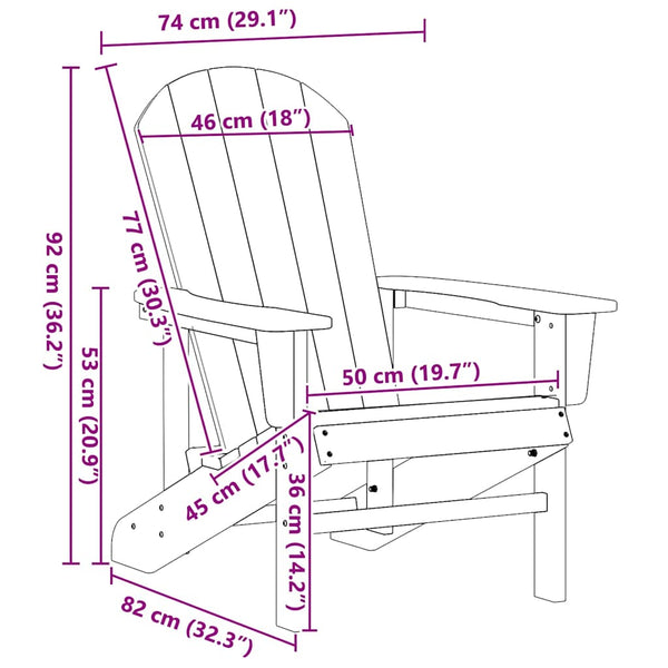 Puutarhan Tuoli 2 pcs Musta 82 x 74 x 92 cm Polyeteeni