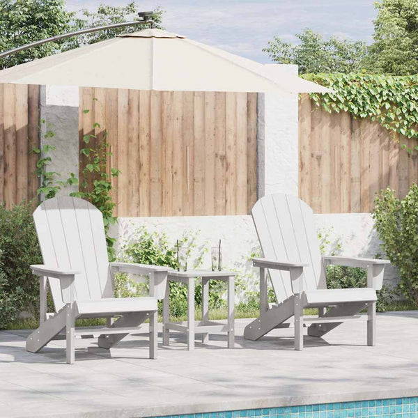 Puutarhan Tuoli 3 pcs Valkoinen Polyeteeni
