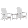 Puutarhan Tuoli 3 pcs Valkoinen Polyeteeni
