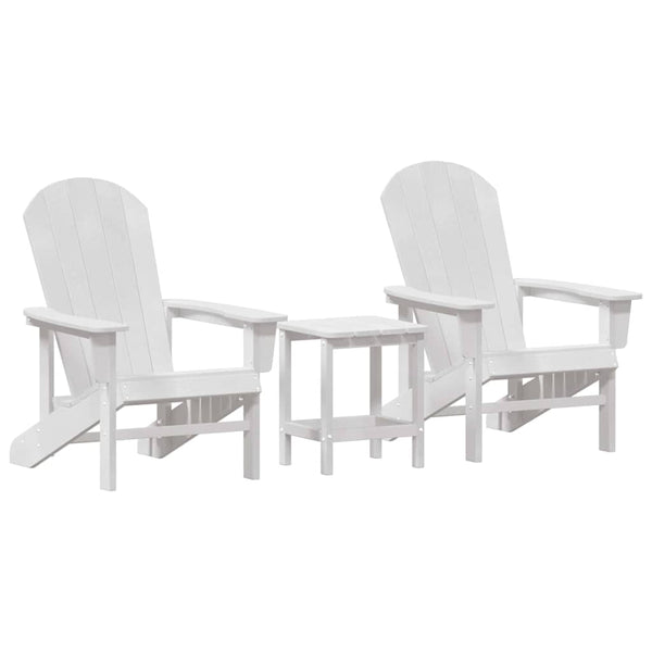 Puutarhan Tuoli 3 pcs Valkoinen Polyeteeni