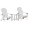 Puutarhan Tuoli 3 pcs Valkoinen Polyeteeni