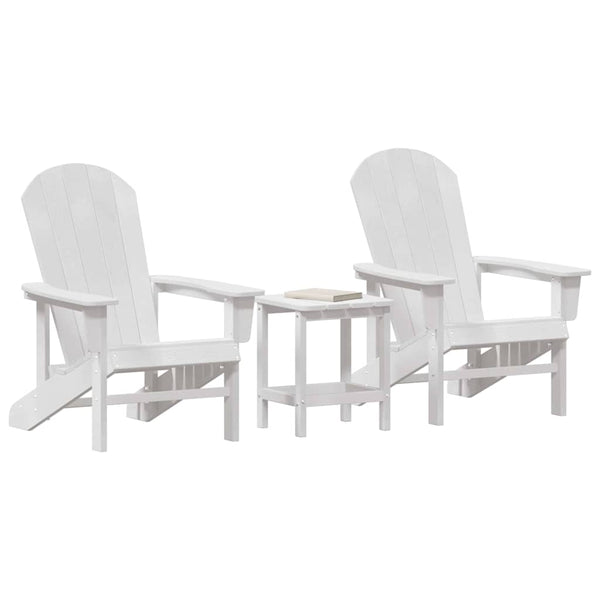 Puutarhan Tuoli 3 pcs Valkoinen Polyeteeni