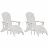 Valkoinen puutarhan loungahuonekalut Hancu 74x82x90cm (2 pcs muovi)