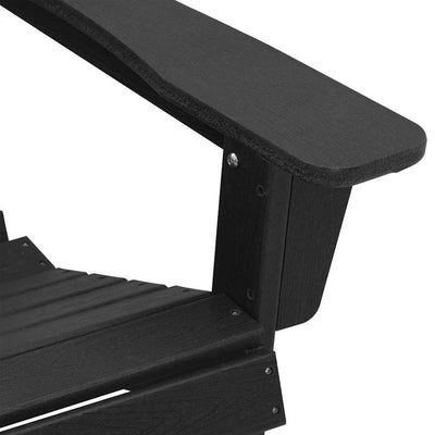 Musta puutarhan loungahuonekalut Vasalca 74x82x90cm (2 pcs muovi)