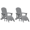 Puutarhan Tuoli 2 pcs Vaaleanharmaa 83 x 74 x 92 cm Polyeteeni