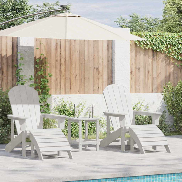 Puutarhan Tuoli 3 pcs Valkoinen Polyeteeni
