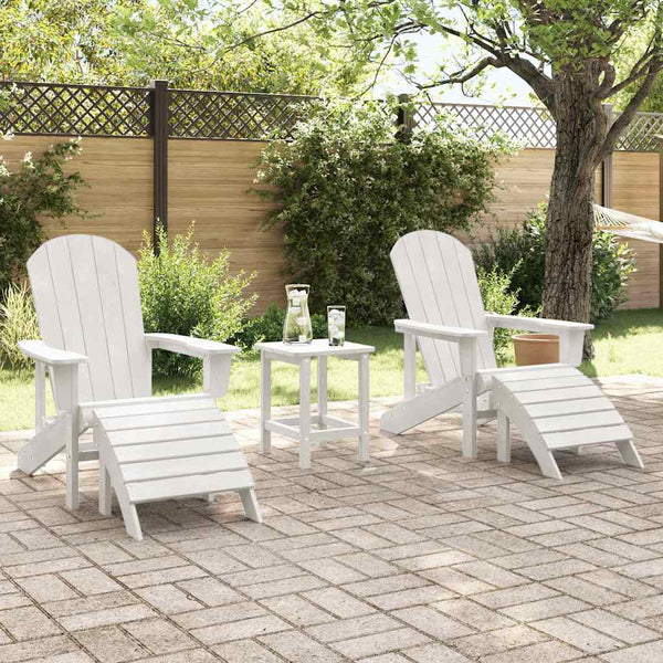 Puutarhan Tuoli 3 pcs Valkoinen Polyeteeni