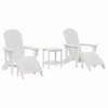 Puutarhan Tuoli 3 pcs Valkoinen Polyeteeni